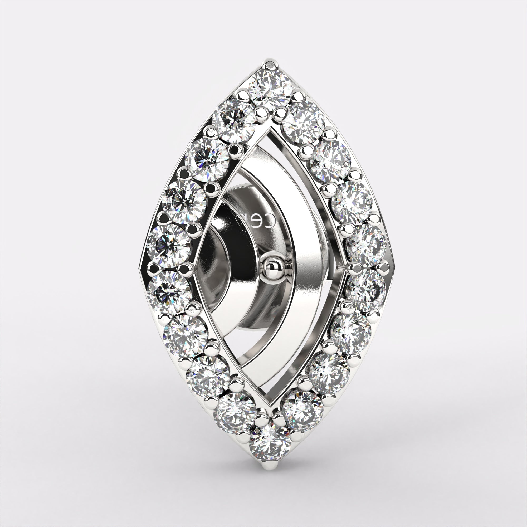 Linea Luxe Diamond Stud Earrings In 925 Silver