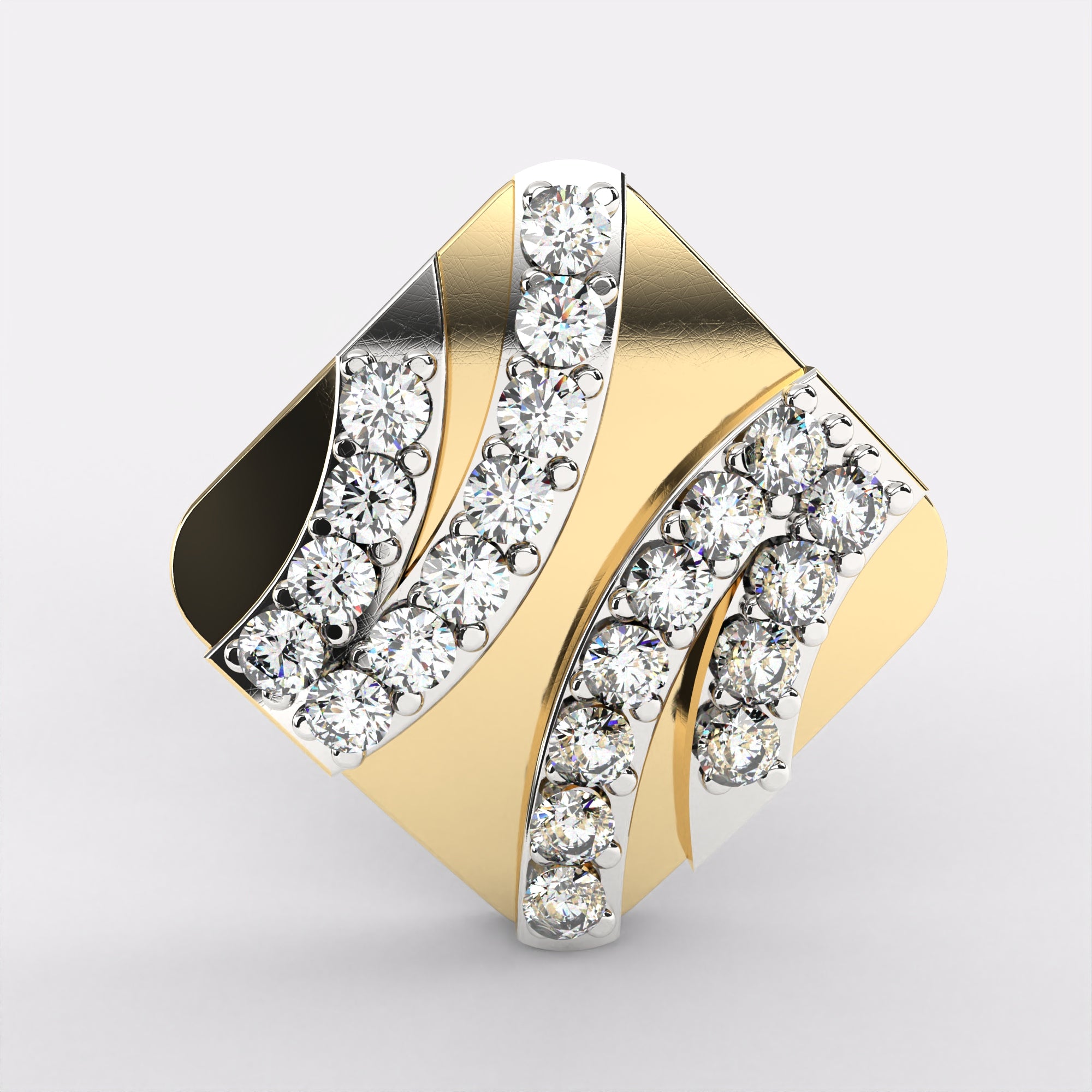 Rustic Glam Diamond Stud Earrings