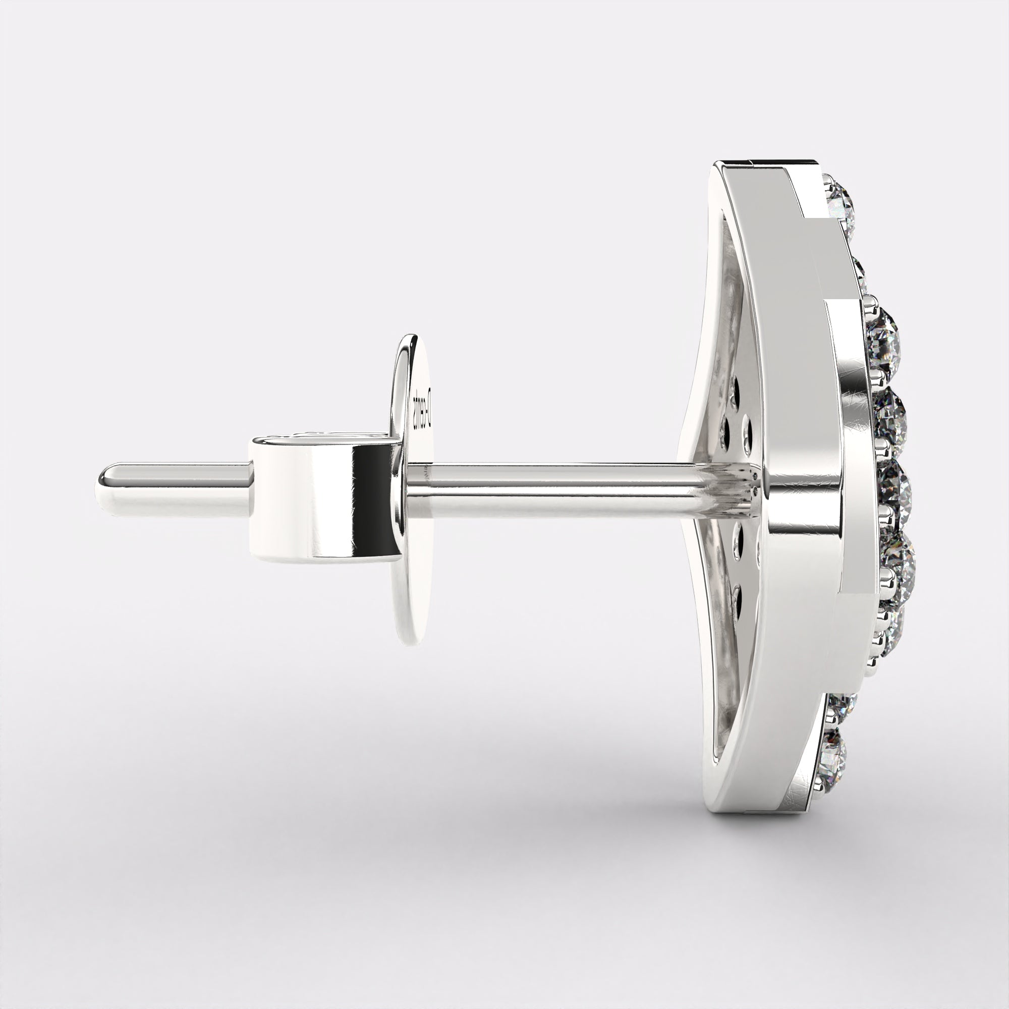 Rustic Glam Diamond Stud Earrings In 925 Silver