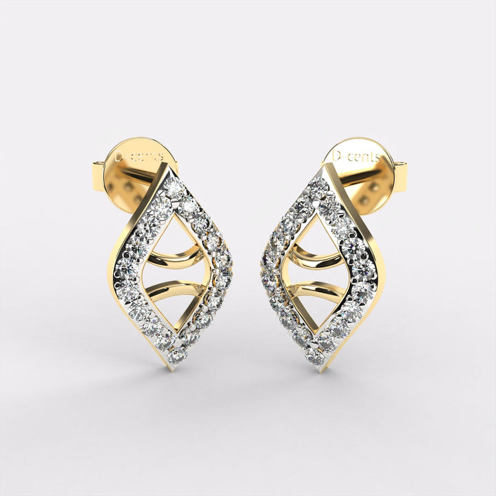 Rory Round Diamond Stud Earrings