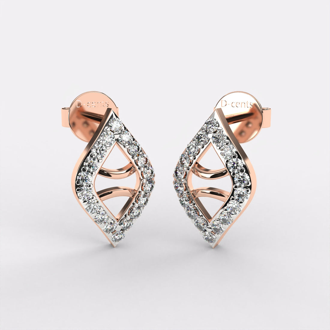 Rory Round Diamond Stud Earrings