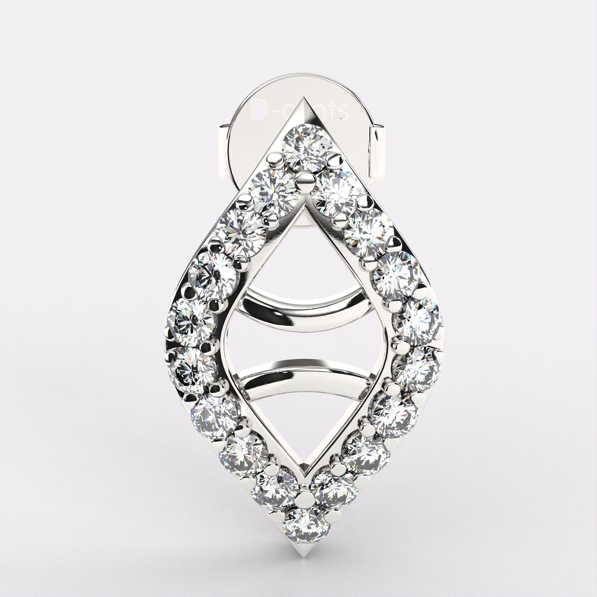 Rory Round Diamond Stud Earrings In 925 Silver