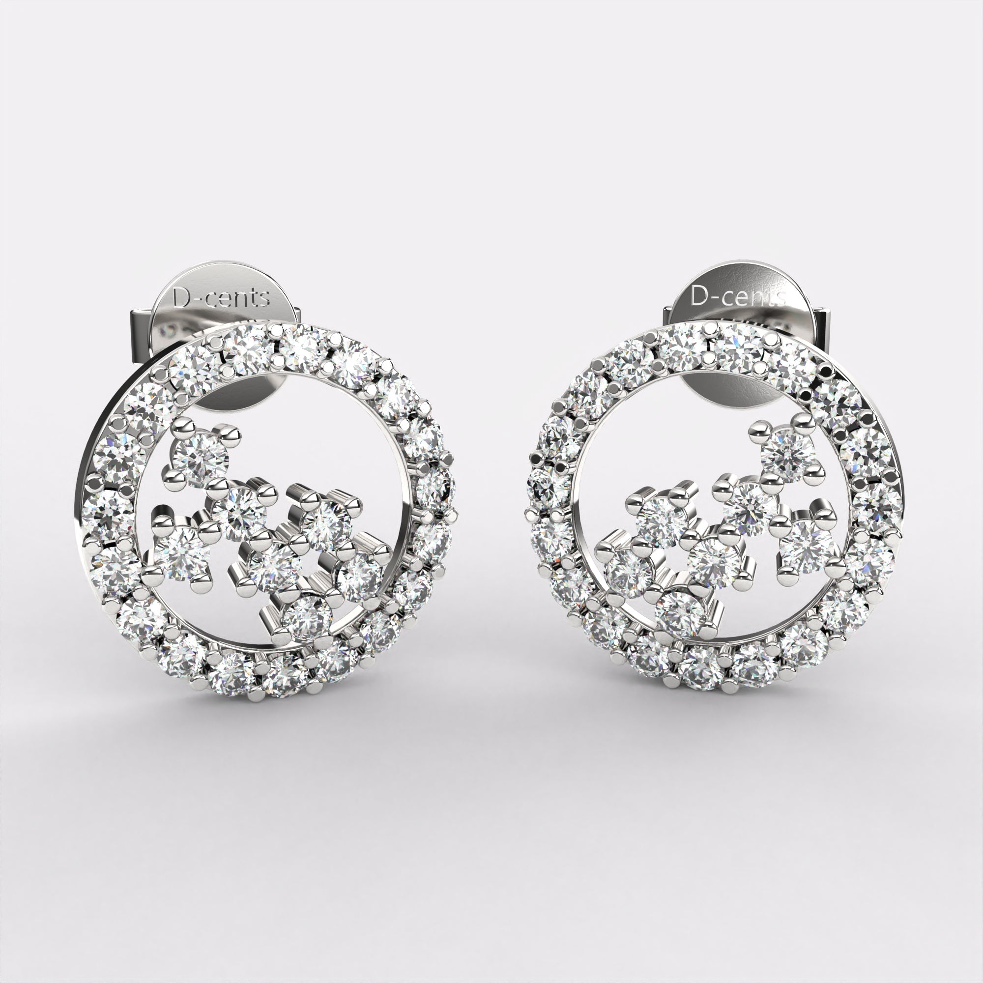 Glorious Offering Diamond Earrings In 925 Silver