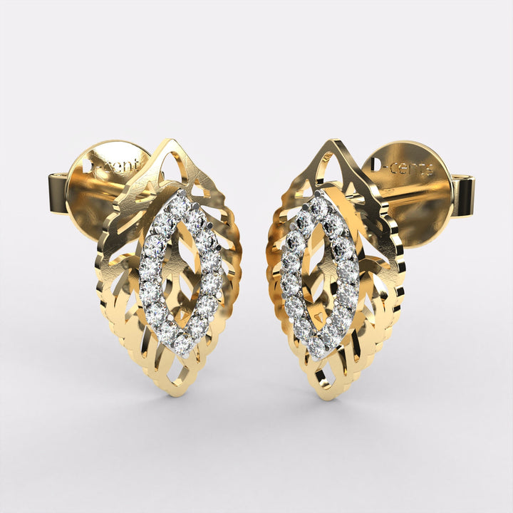 Velvet Petal Diamond Earrings