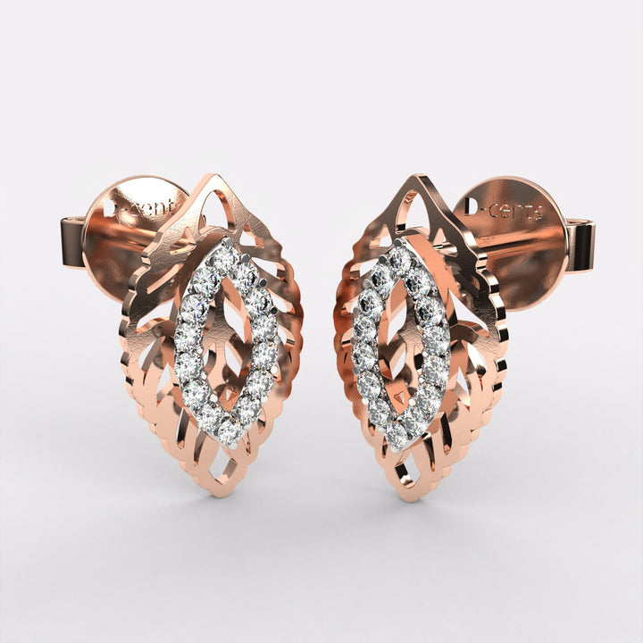 Velvet Petal Diamond Earrings