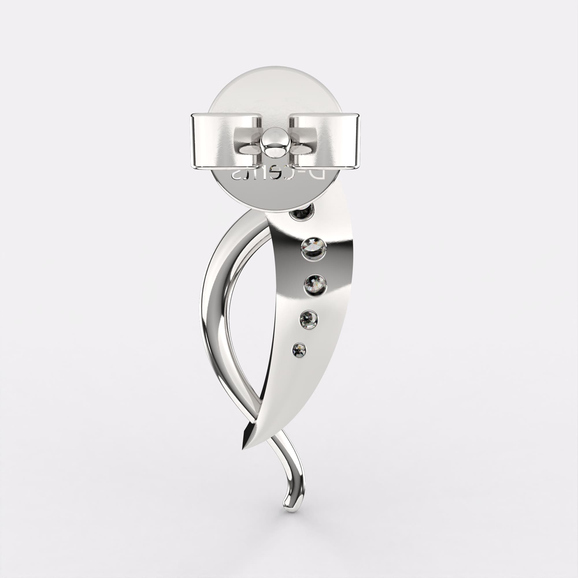 Finley Round Diamond earrings in 925 Silver