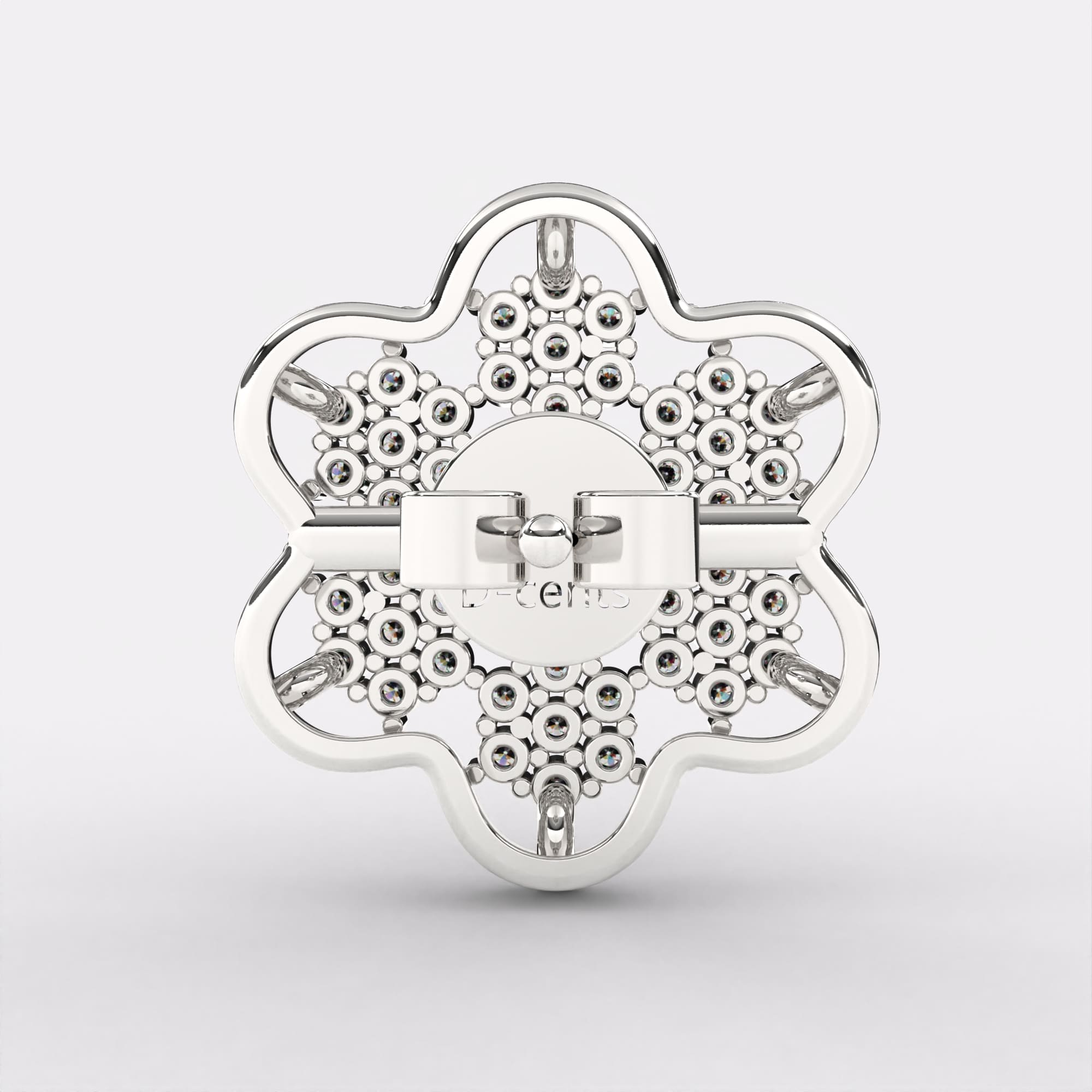 Cluster Flower Earrings in 925 Silver