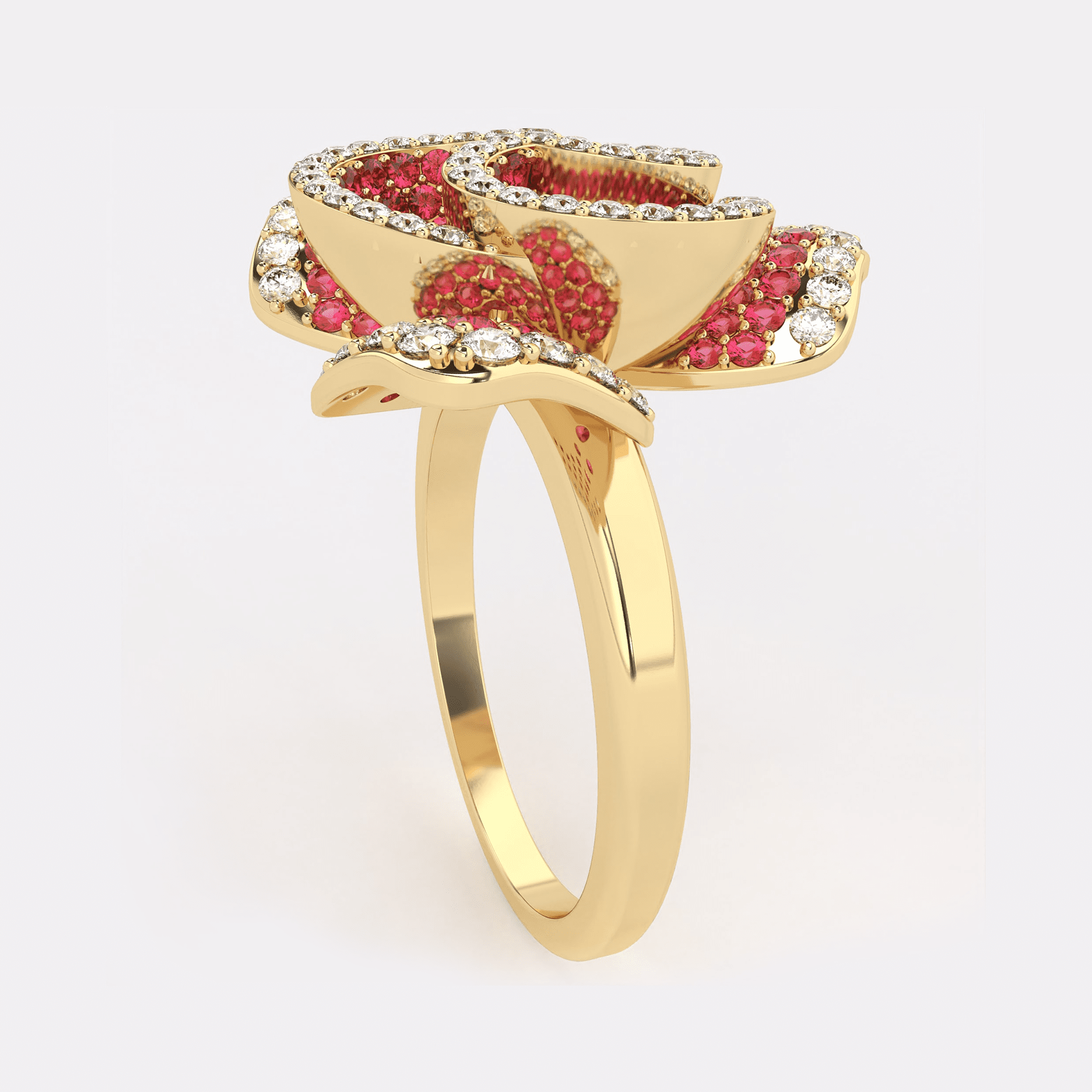 Red Rose Diamond Ring