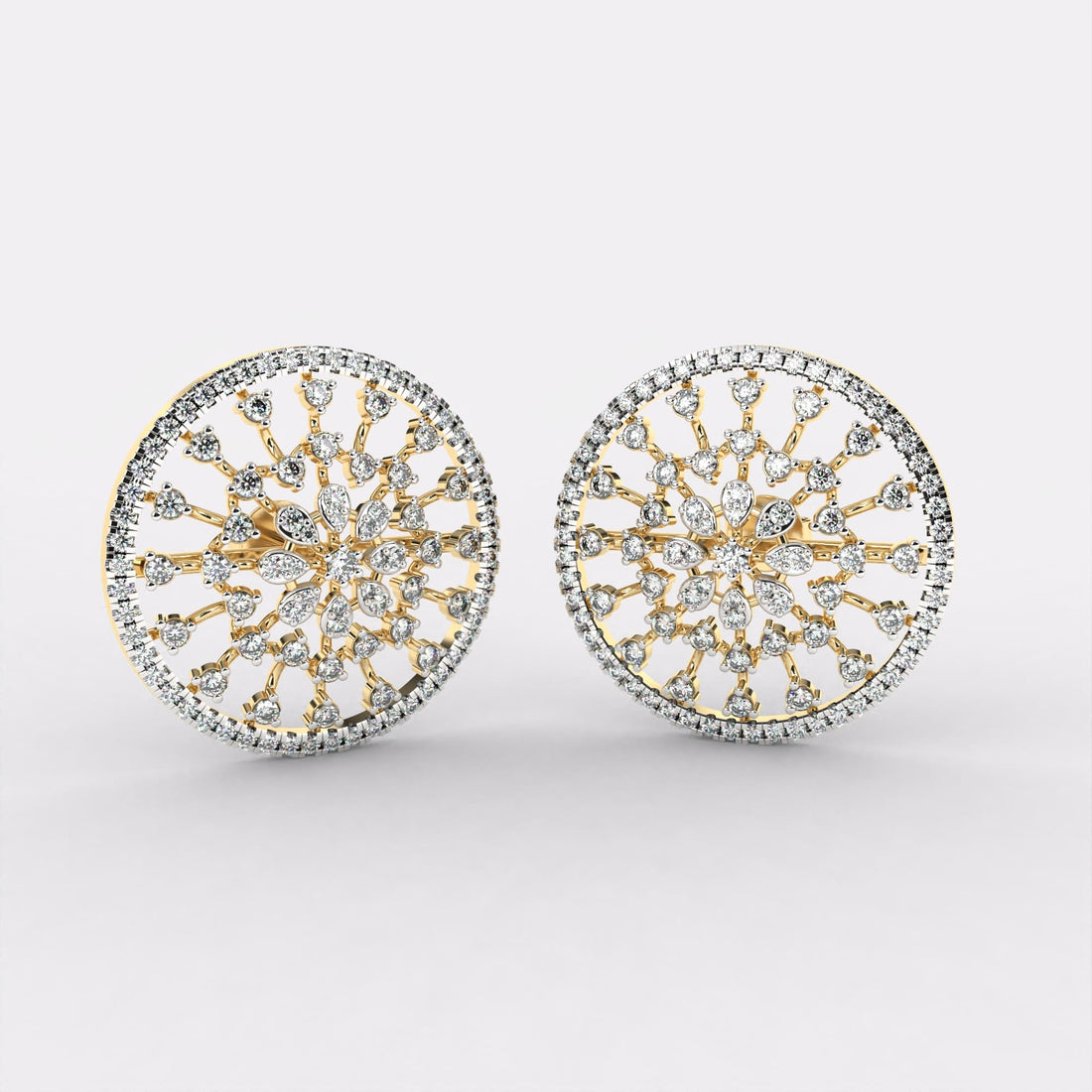 Subtle Elaborate Diamond Earrings