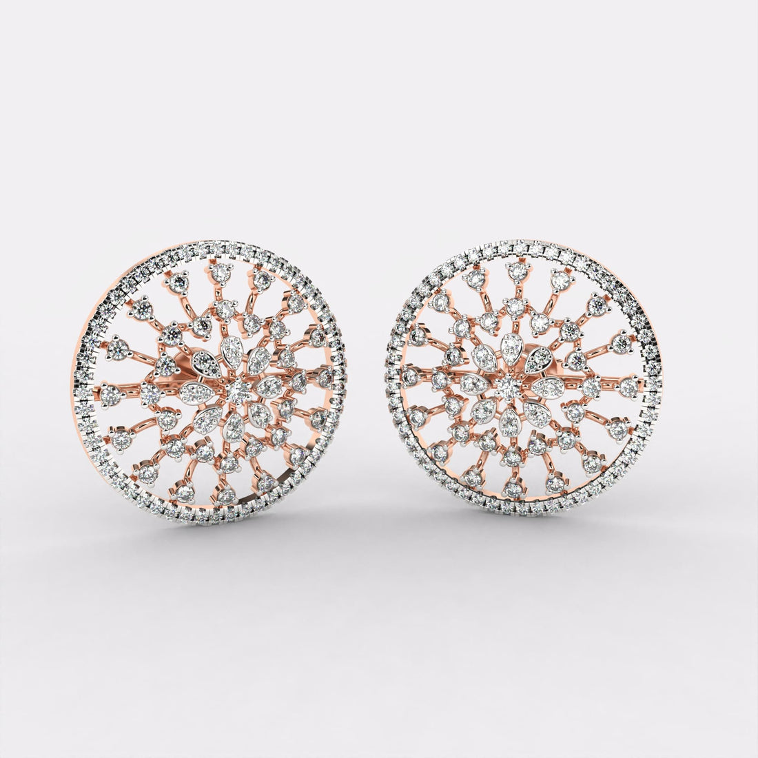 Subtle Elaborate Diamond Earrings