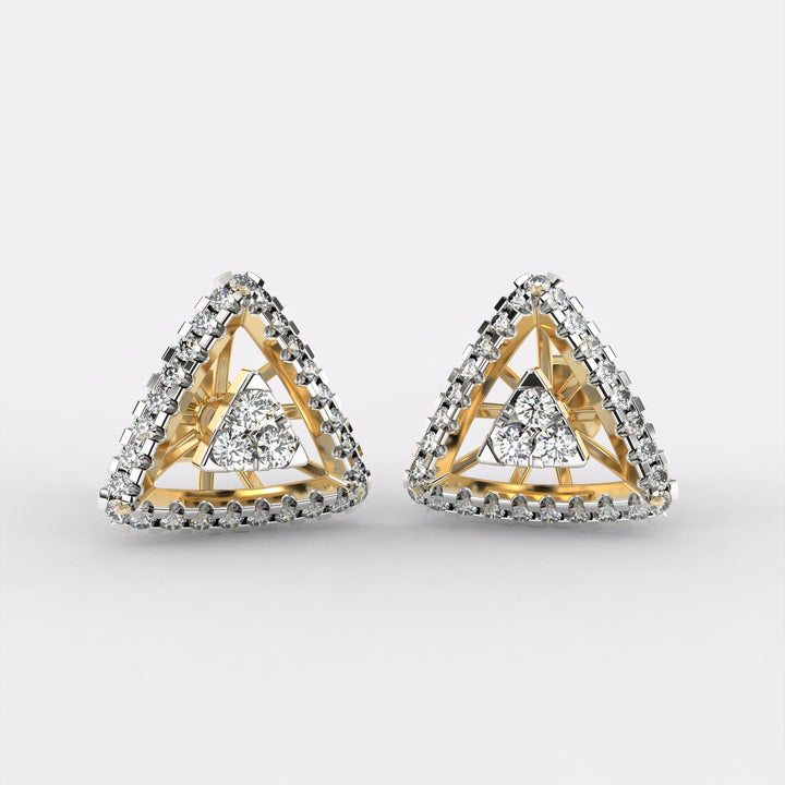 Glaring Tri Diamond Earrings