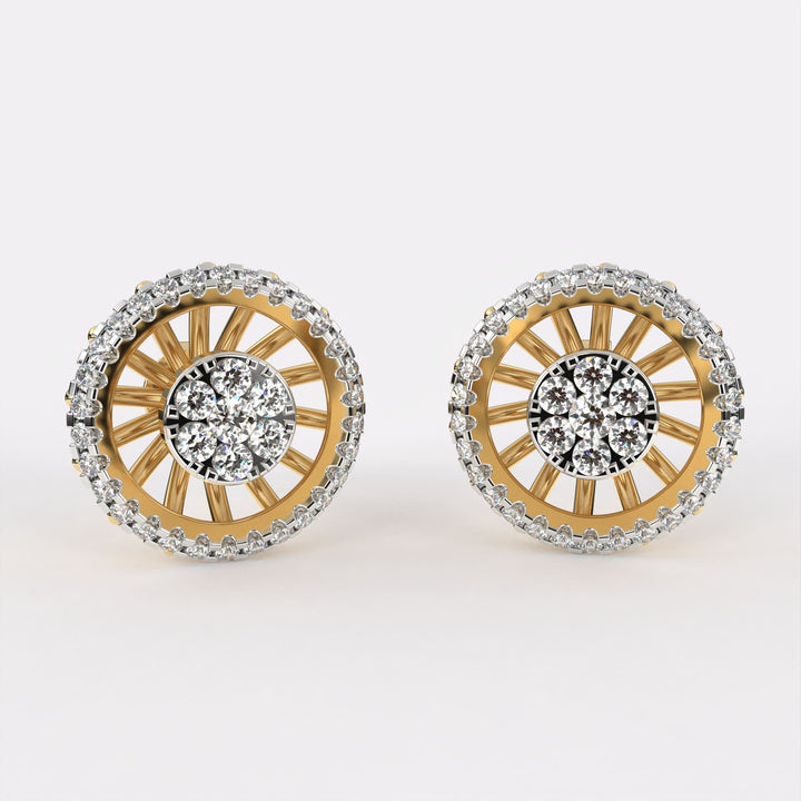 Round cut Diamond Stud Earrings