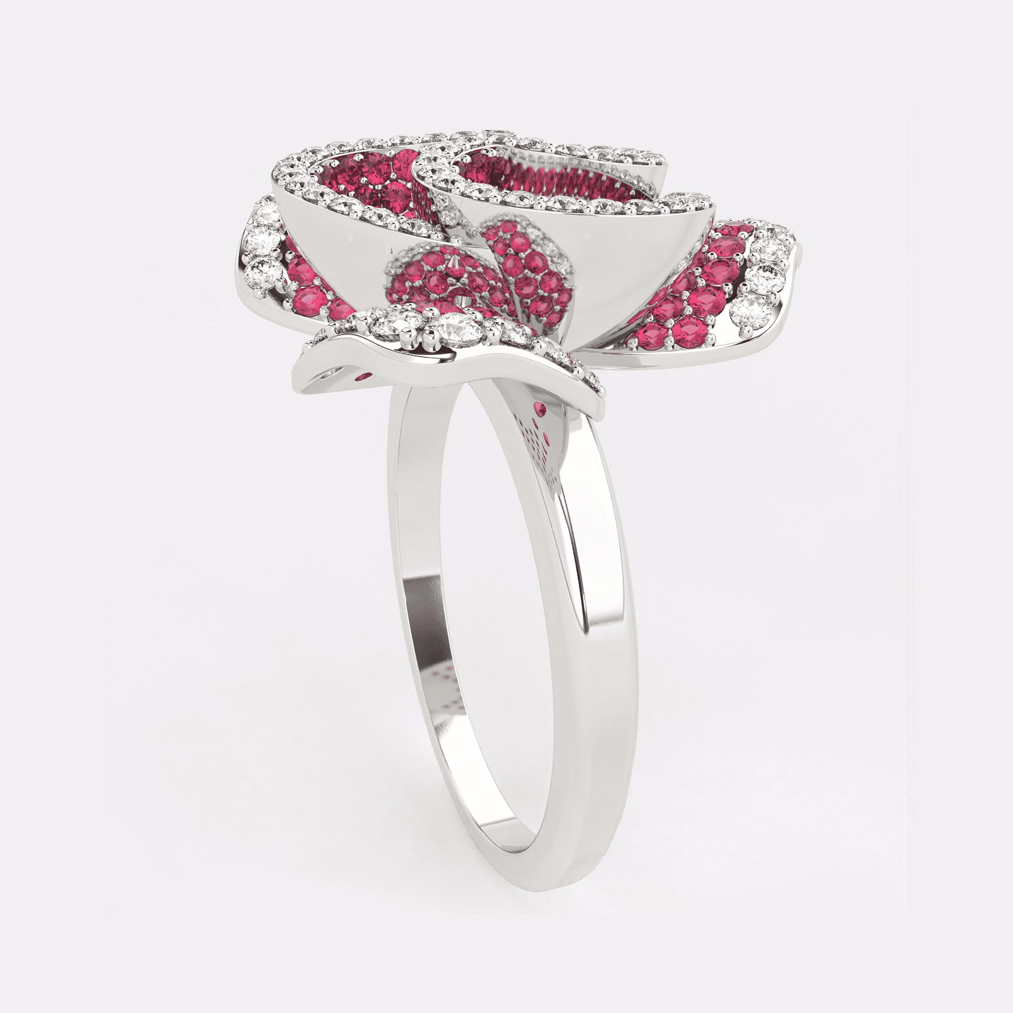 Red Rose Diamond Ring
