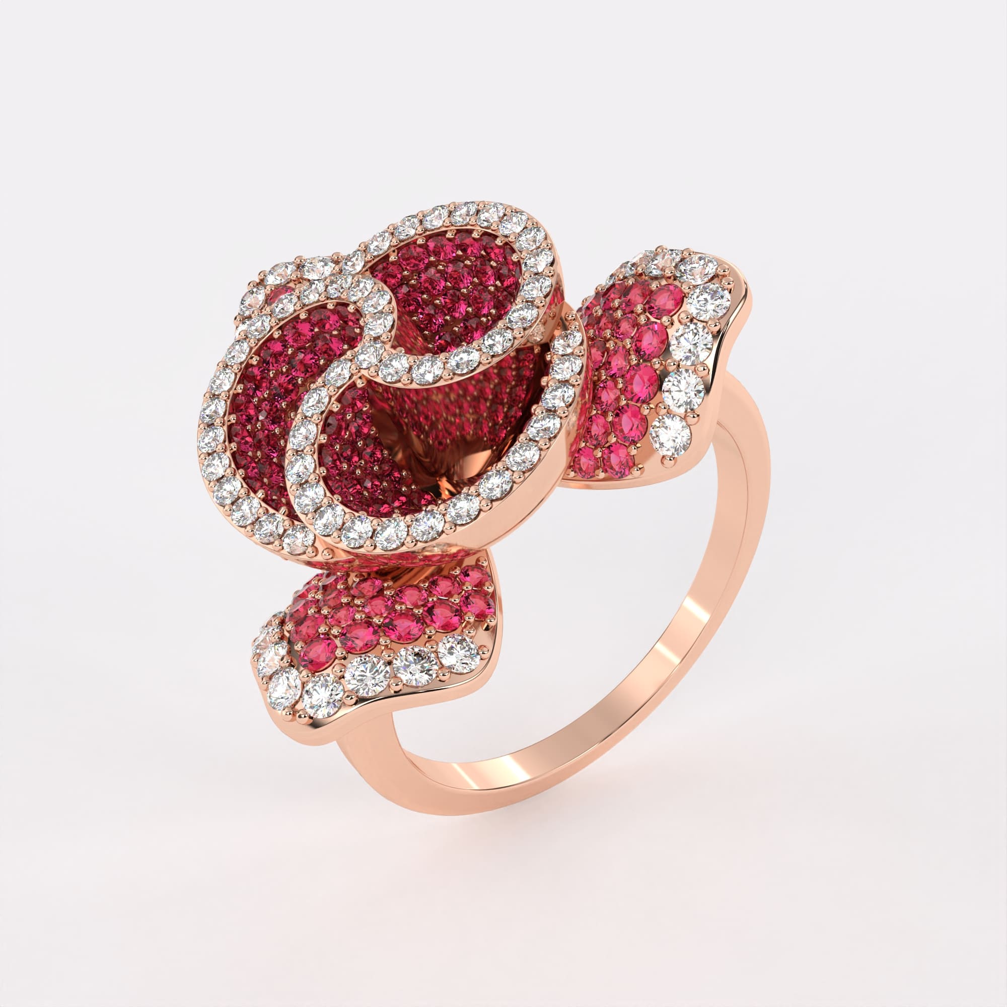 Red Rose Diamond Ring