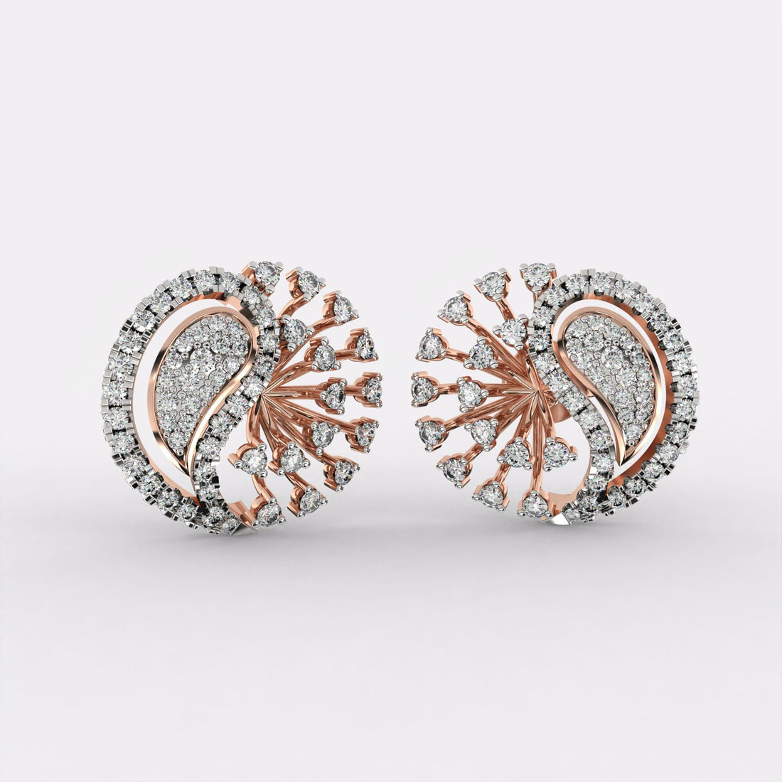 Root Diamond Stud Earrings