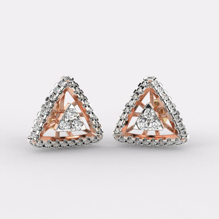 Glaring Tri Diamond Earrings