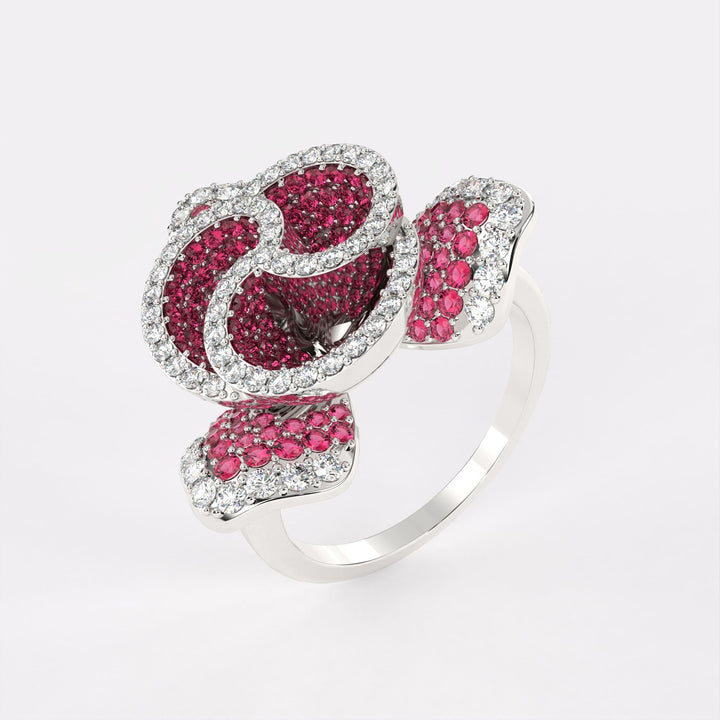 Red Rose Diamond Ring