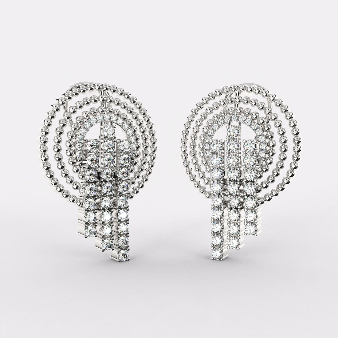 Gleaming lines Diamond  Earrings