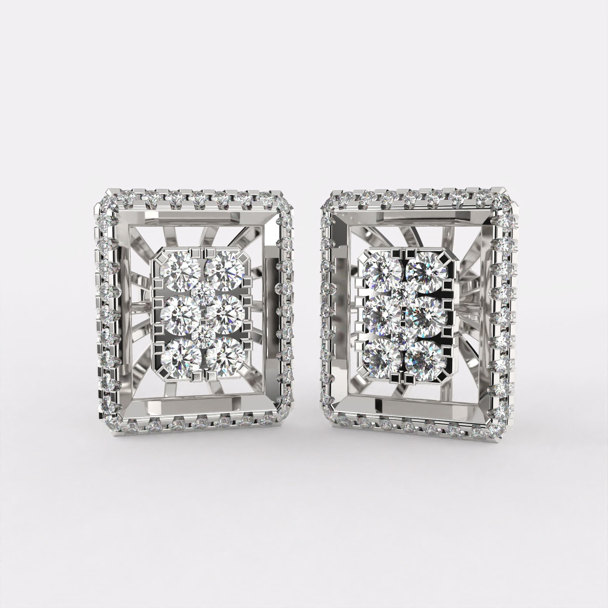 Designer Diamond Earrings for Women in 925 Silver