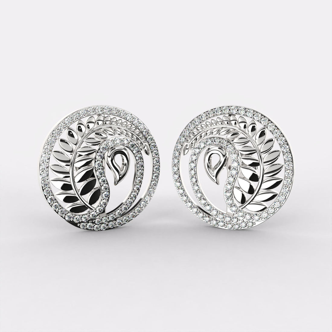 Glorious Floret Diamond Stud Earrings