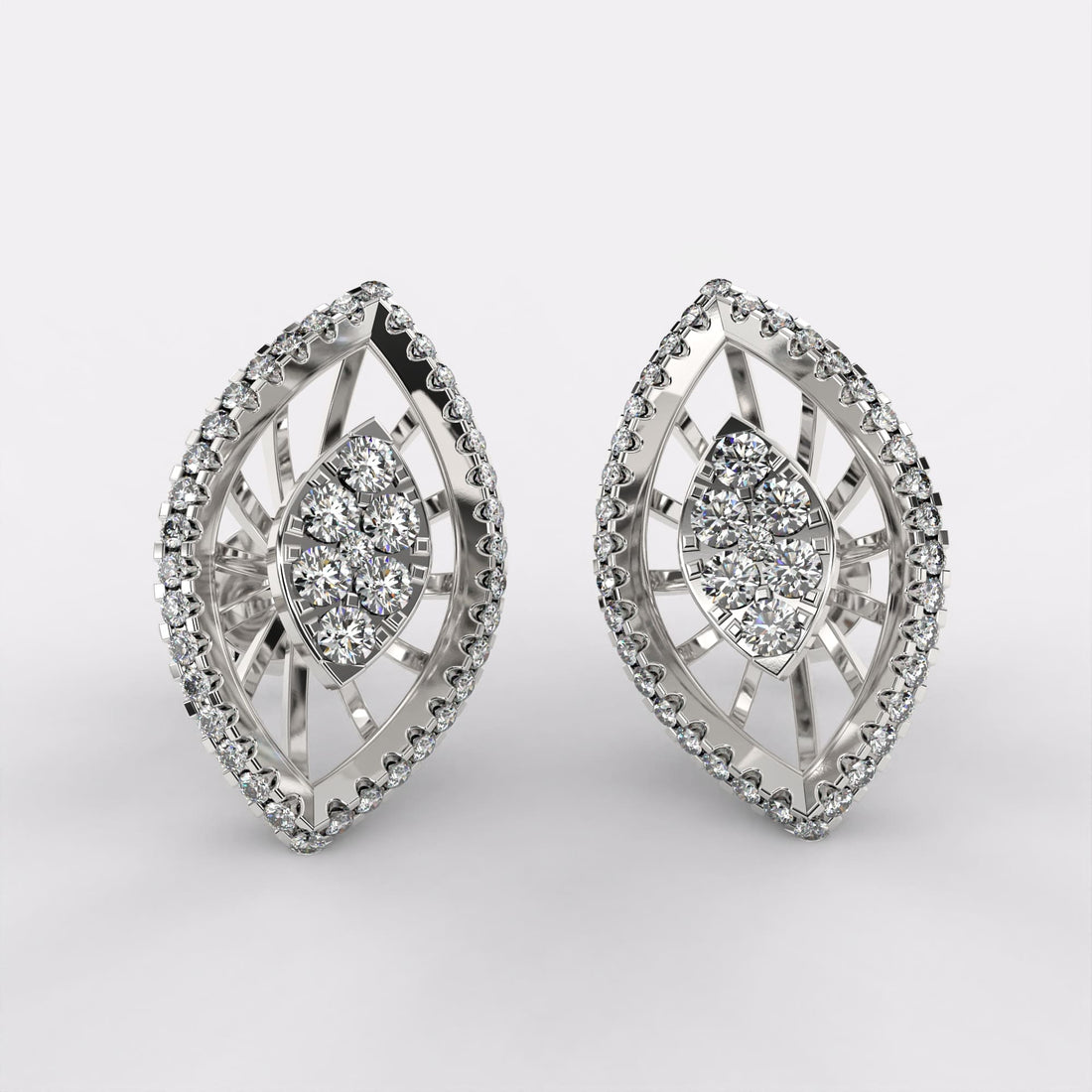 18k Gold Diamond Earrings for Women