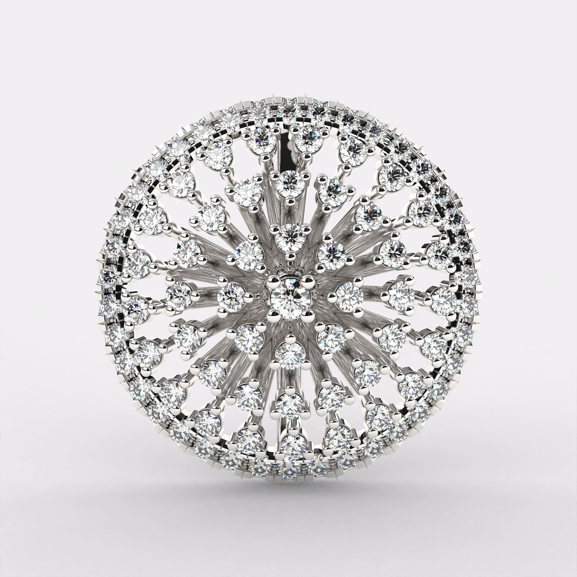 Flourish Of Stars Diamond Earrings in 925 Silver