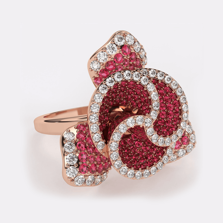 Red Rose Diamond Ring