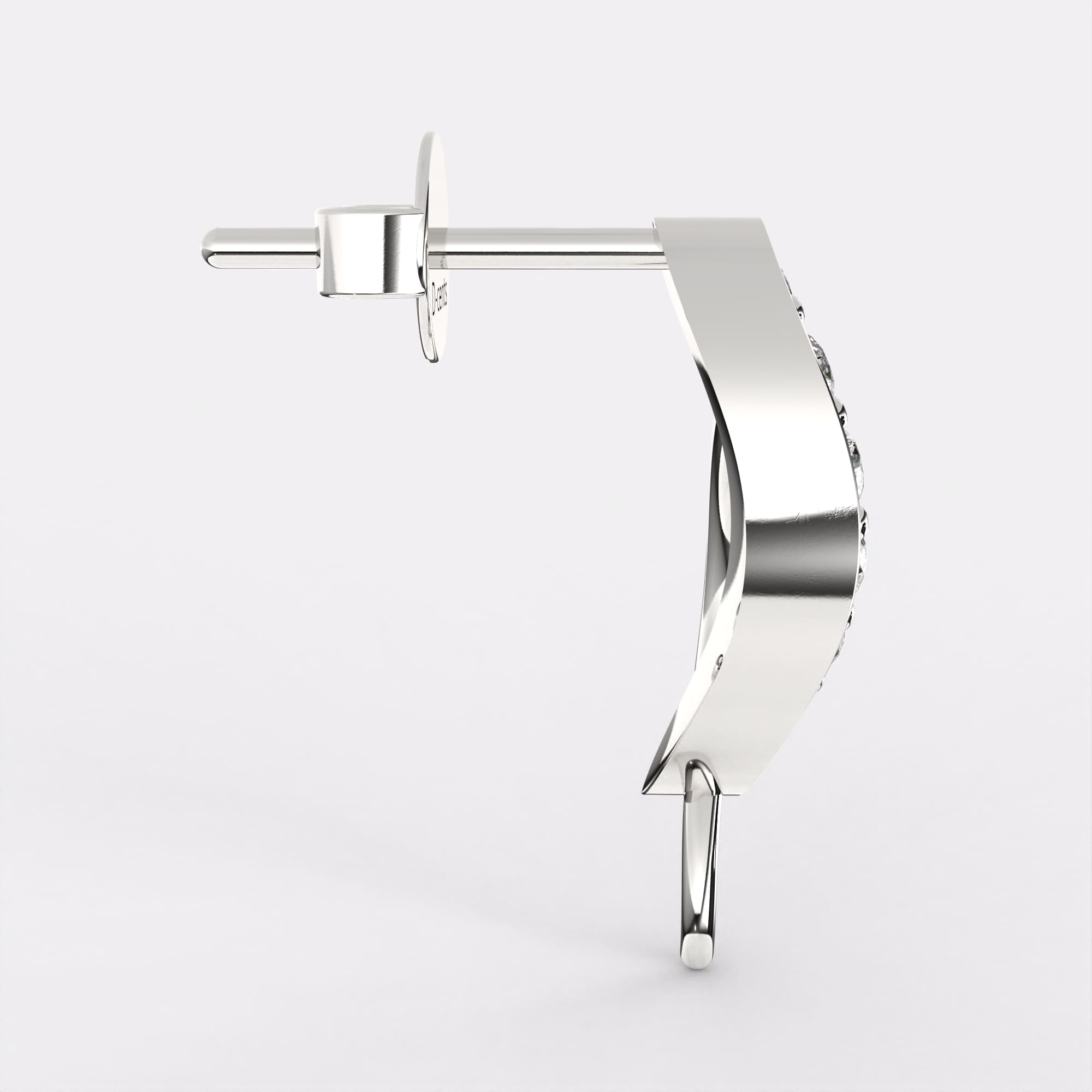 Finley Round Diamond earrings in 925 Silver