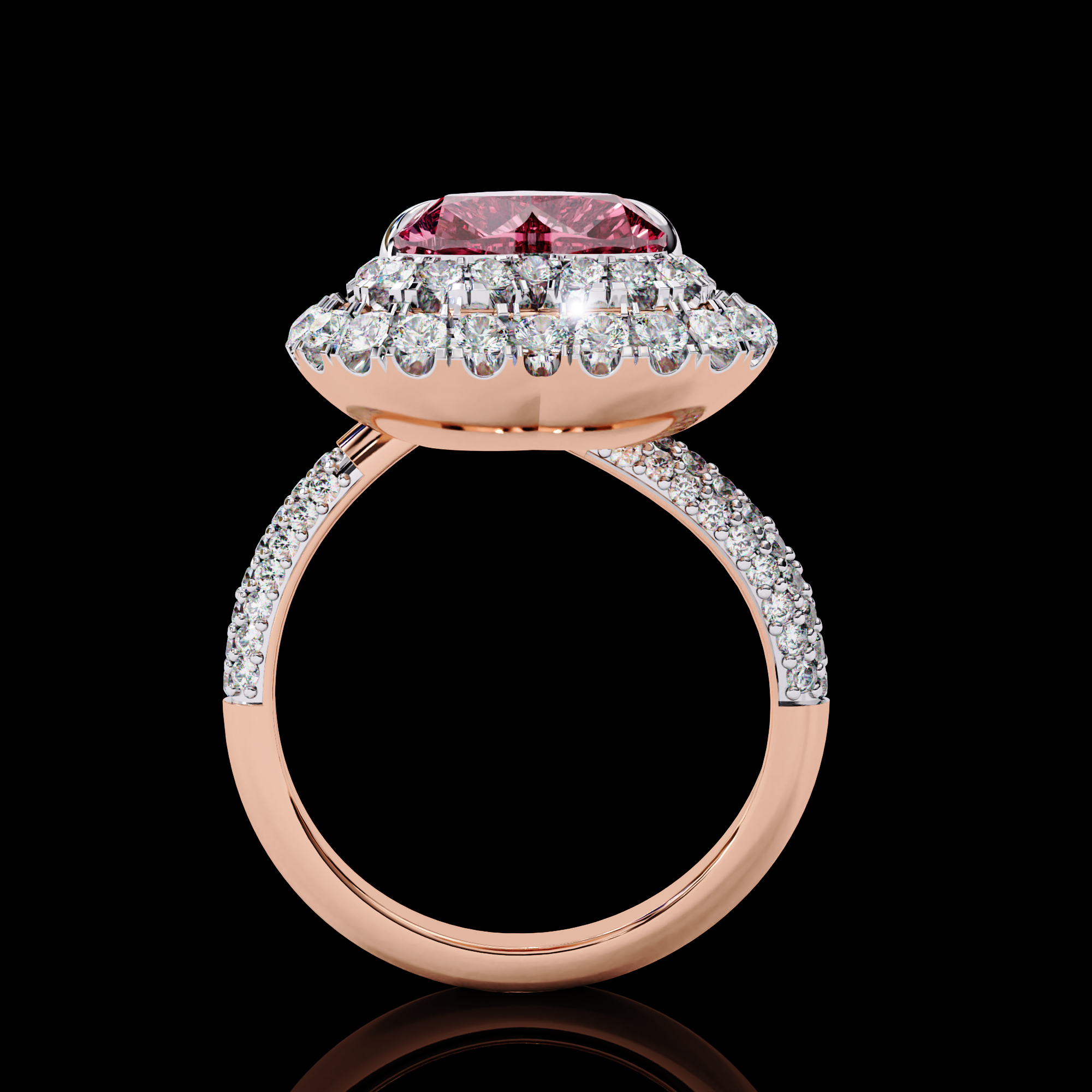 Treasured Pink Heart Diamond Ring