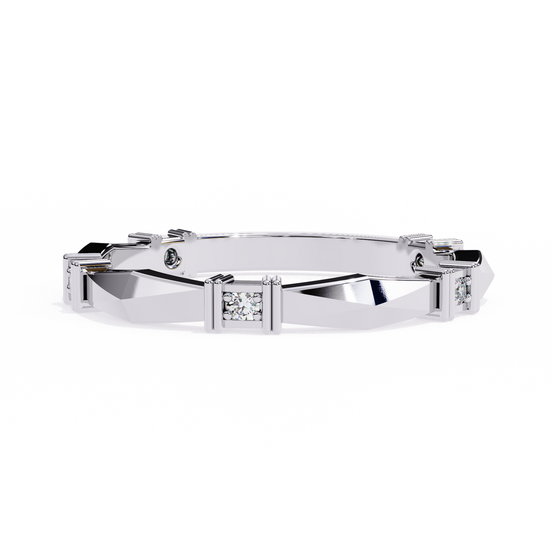 Casual Glimmer Diamond Ring Band 17