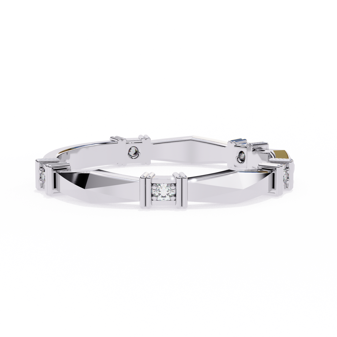 Casual Glimmer Diamond Ring Band 18