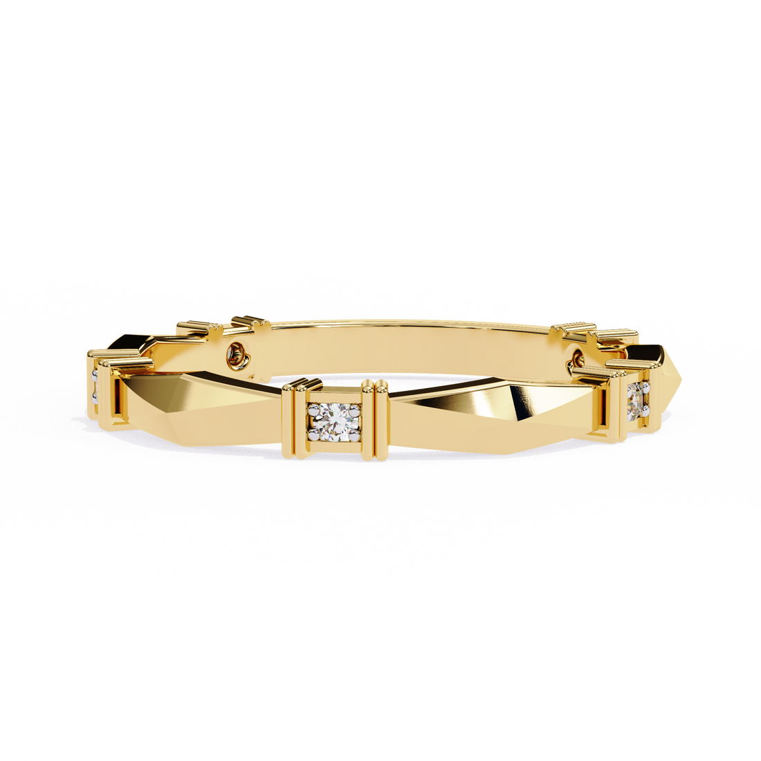 Casual Glimmer Diamond Ring Band 2