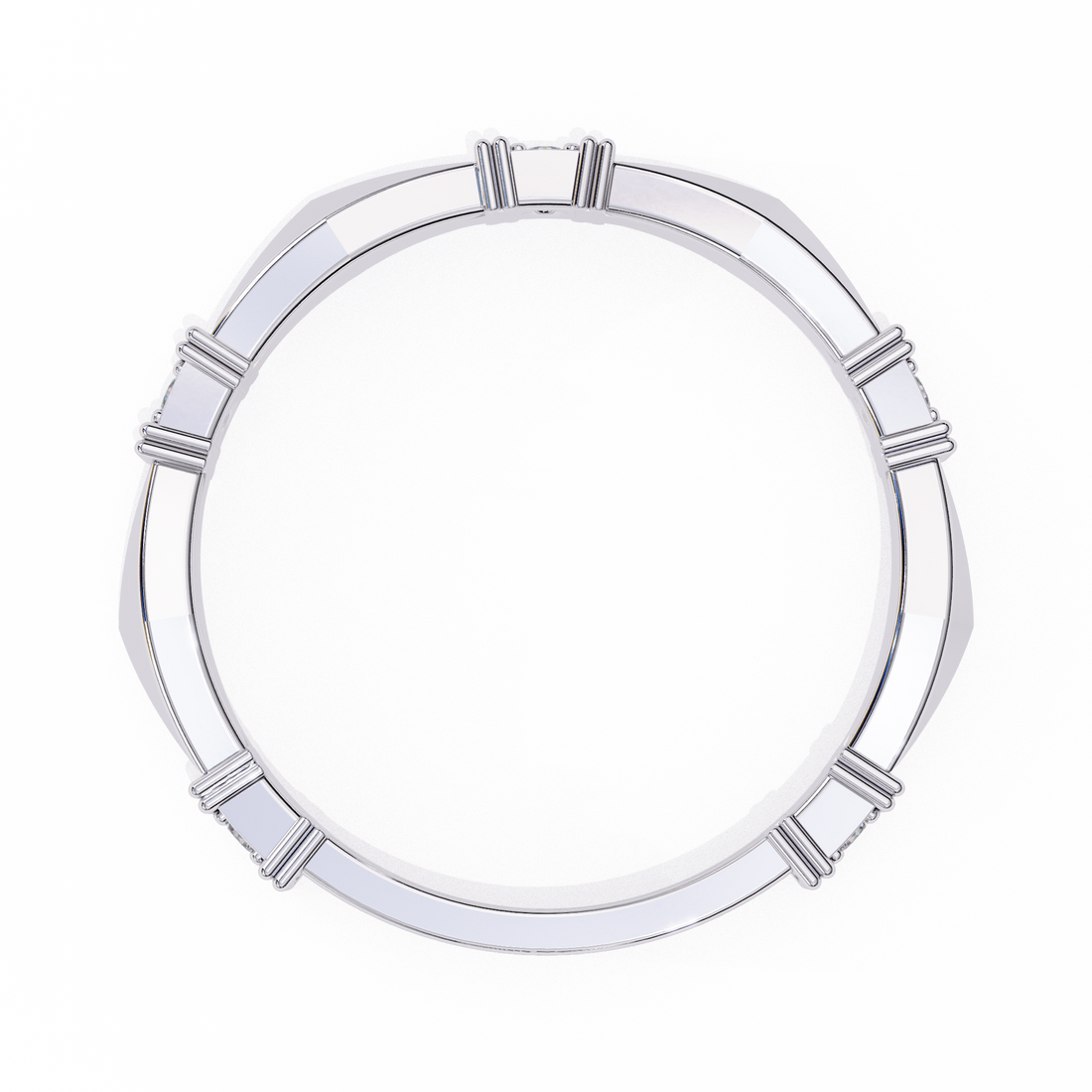 Casual Glimmer Diamond Ring Band 20