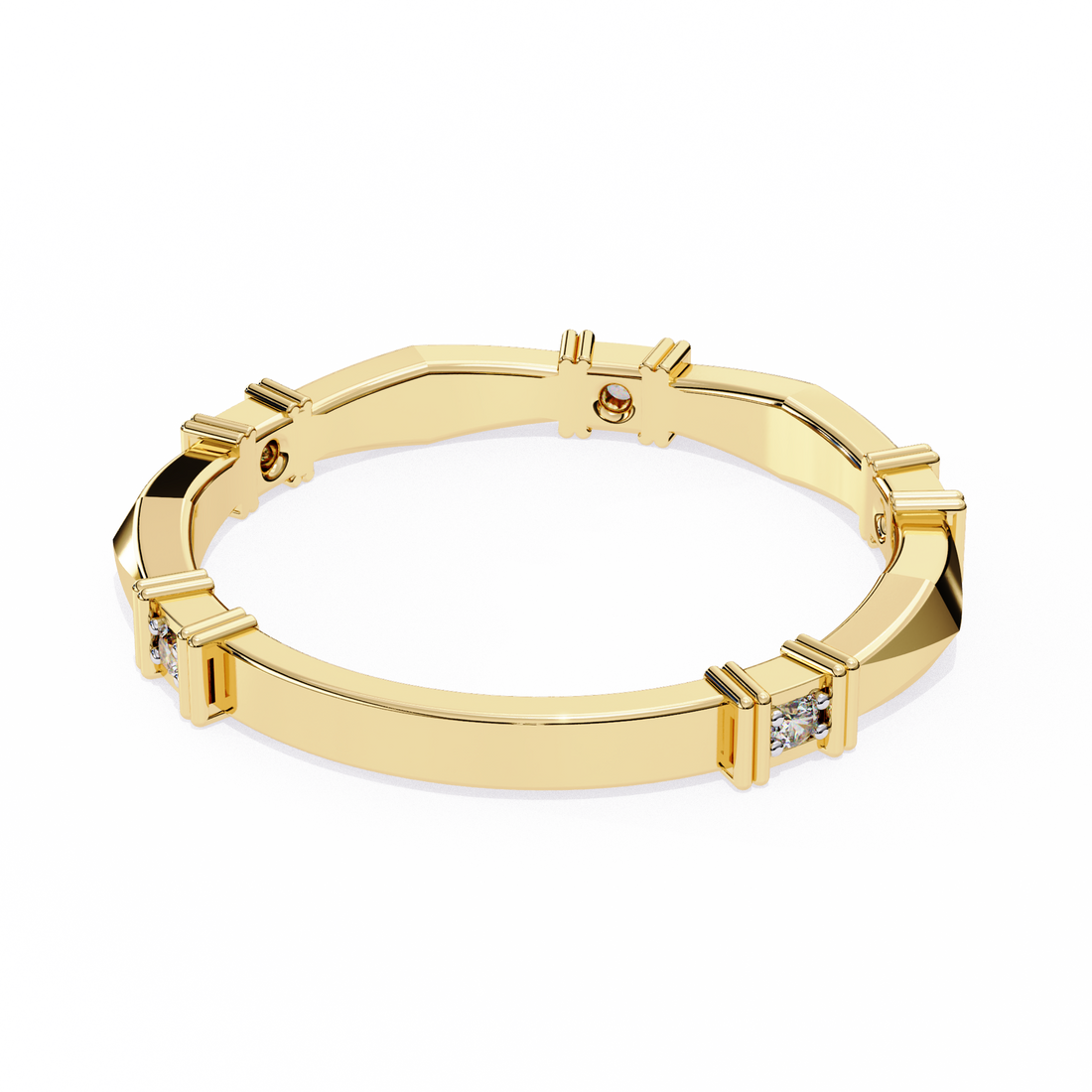 Casual Glimmer Diamond Ring Band 3