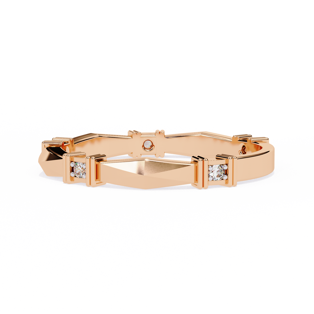 Casual Glimmer Diamond Ring Band 8