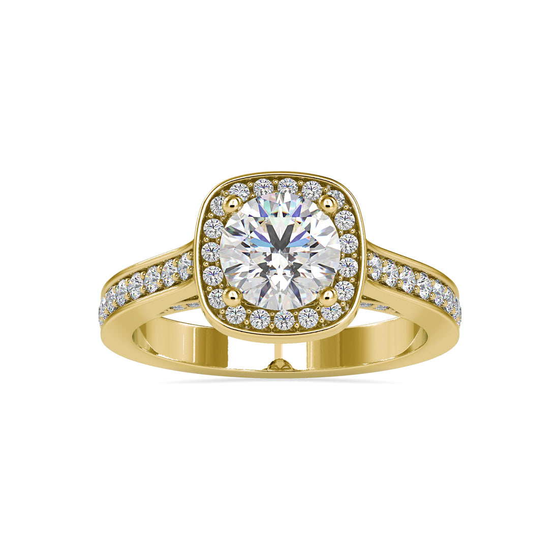 Celeste Halo Gold Diamond Ring