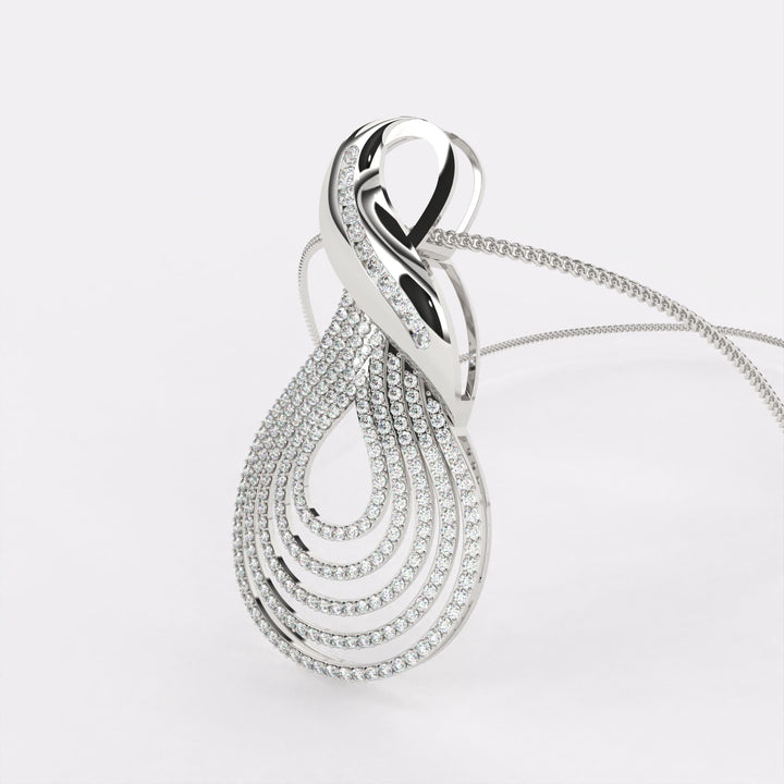 Celestial Glow Diamond Pendant In 925 Silver