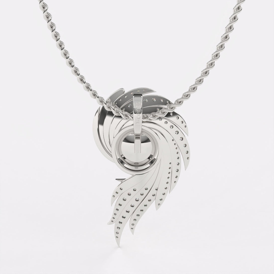 Celestial Pearl Diamond Pendant In 925 Silver