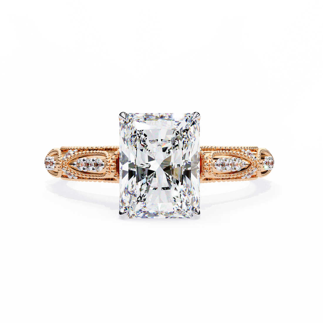 Celestial Throne Radiant Diamond Ring