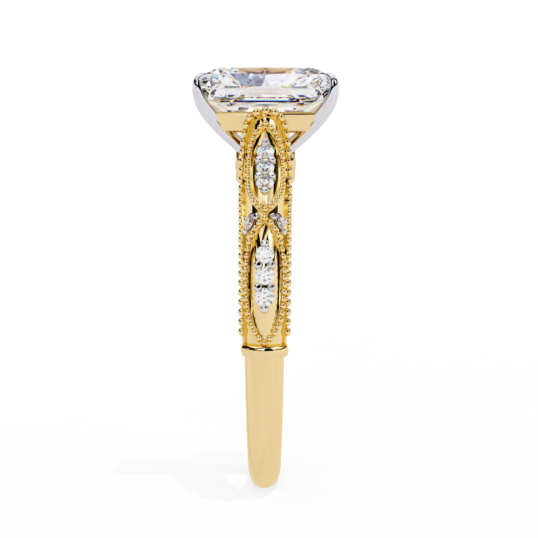 Celestial Throne Radiant Diamond Ring 8