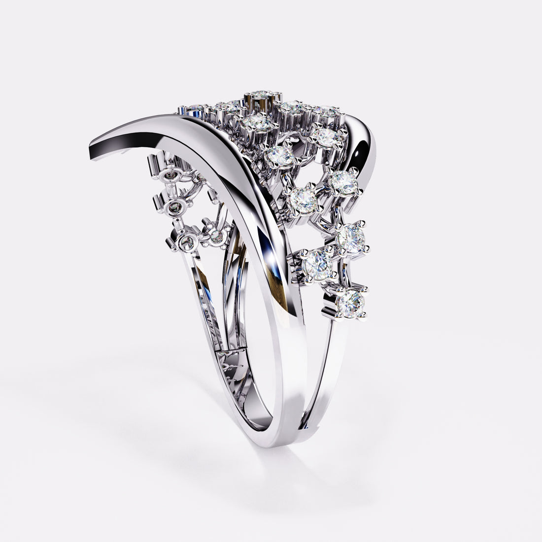 Cherished Diamond ring in 925 Silver