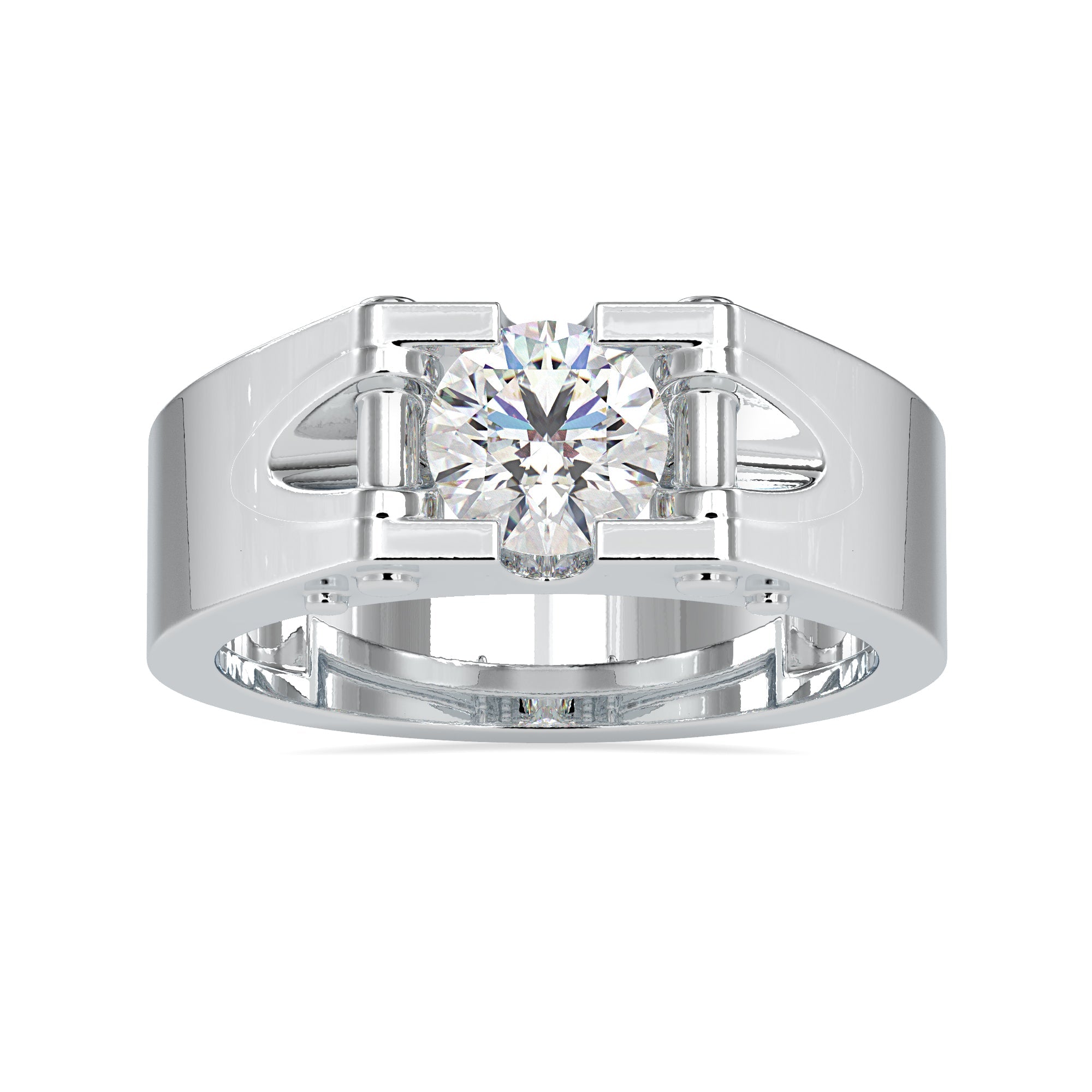 Chunky Round Diamond Ring 5