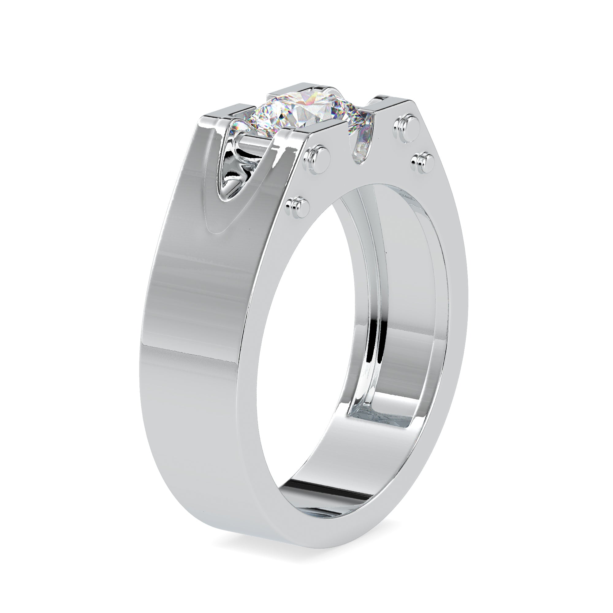 Chunky Round Diamond Ring 6