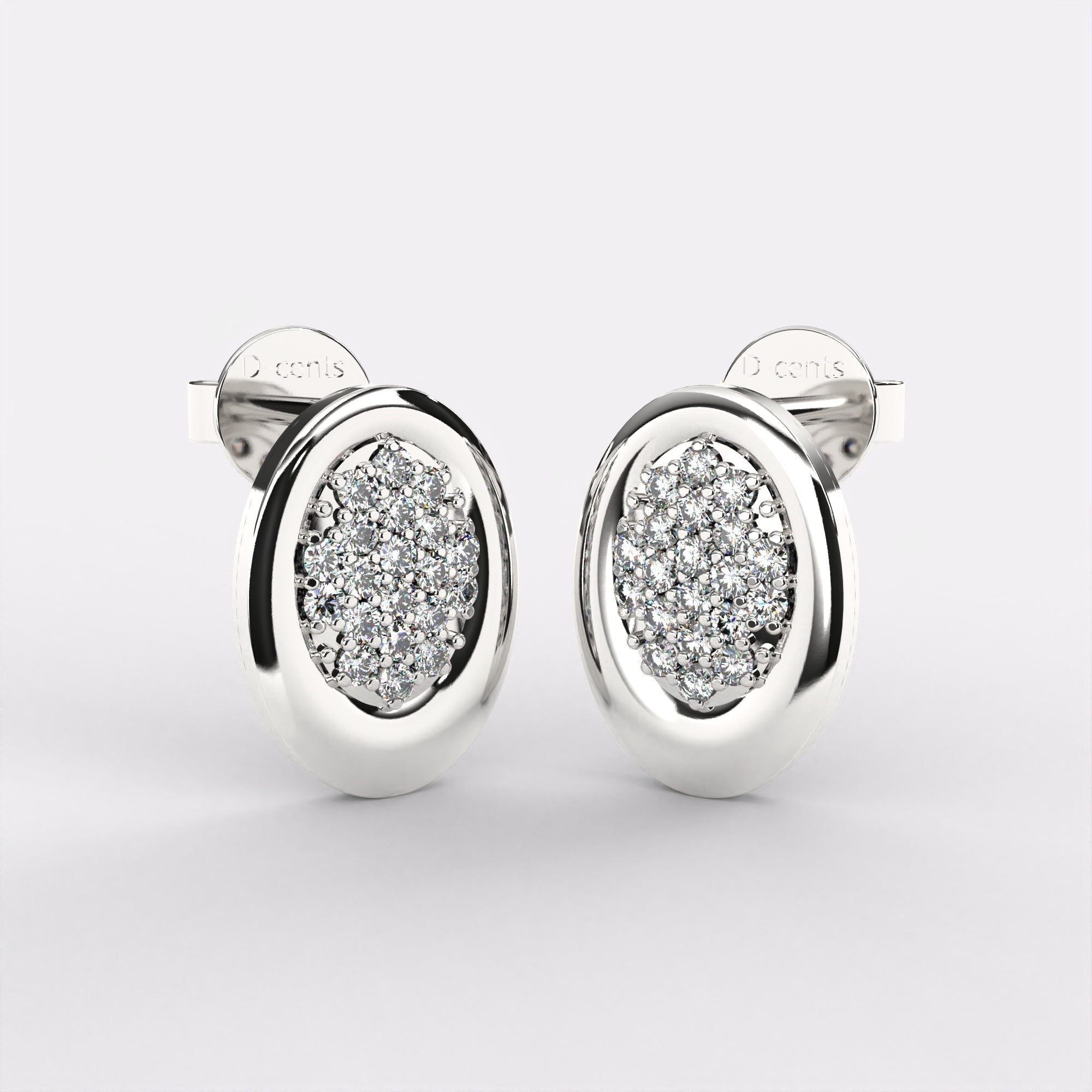 Circinus Stud Earrings In 925 Silver