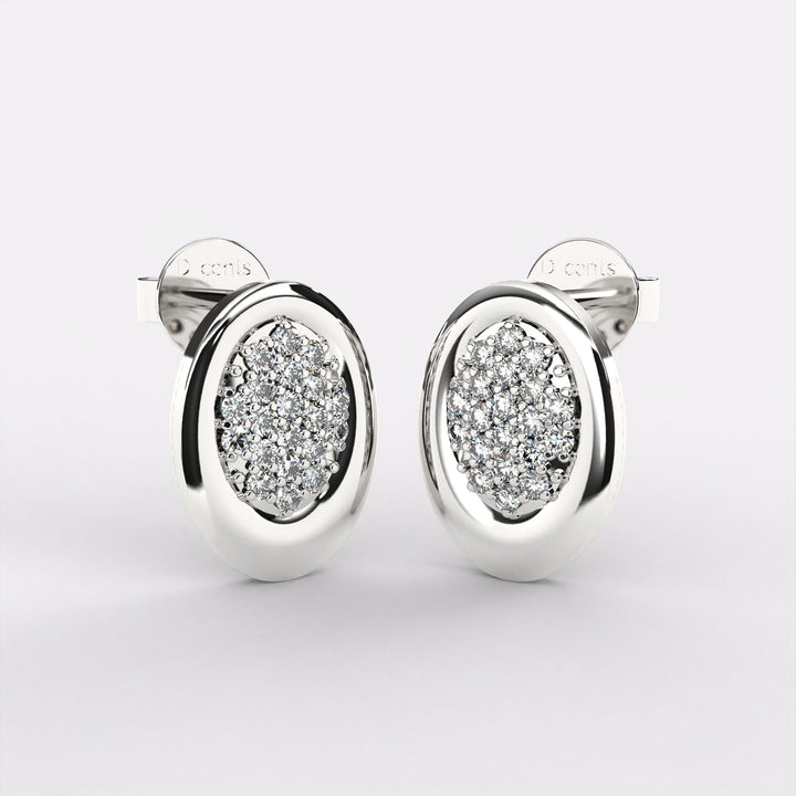 Circinus Stud Earrings In 925 Silver