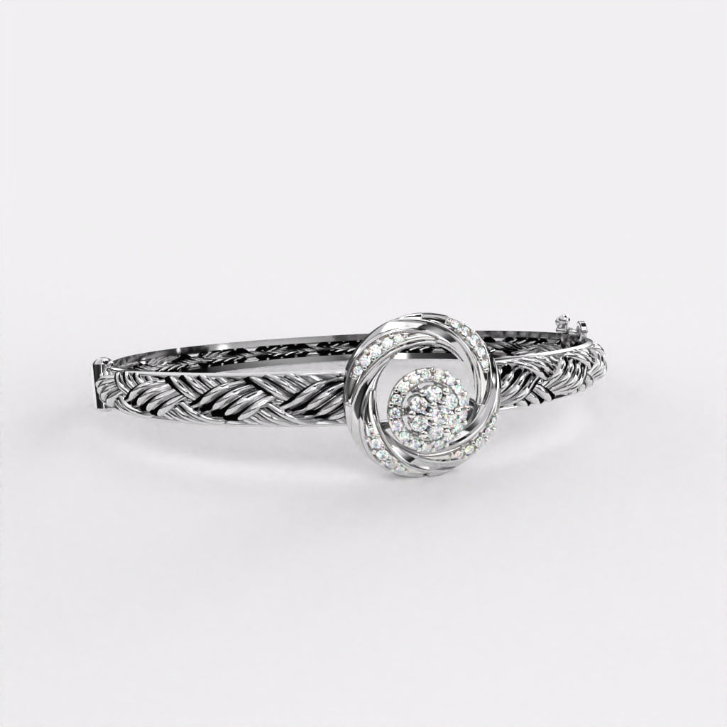 Circular Floret Diamond Bracelet