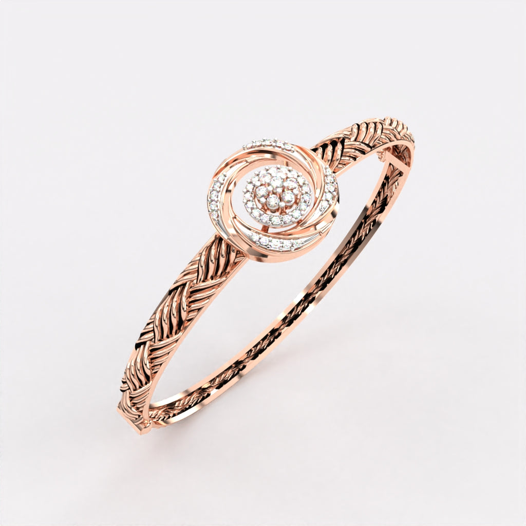 Circular Floret Diamond Bracelet