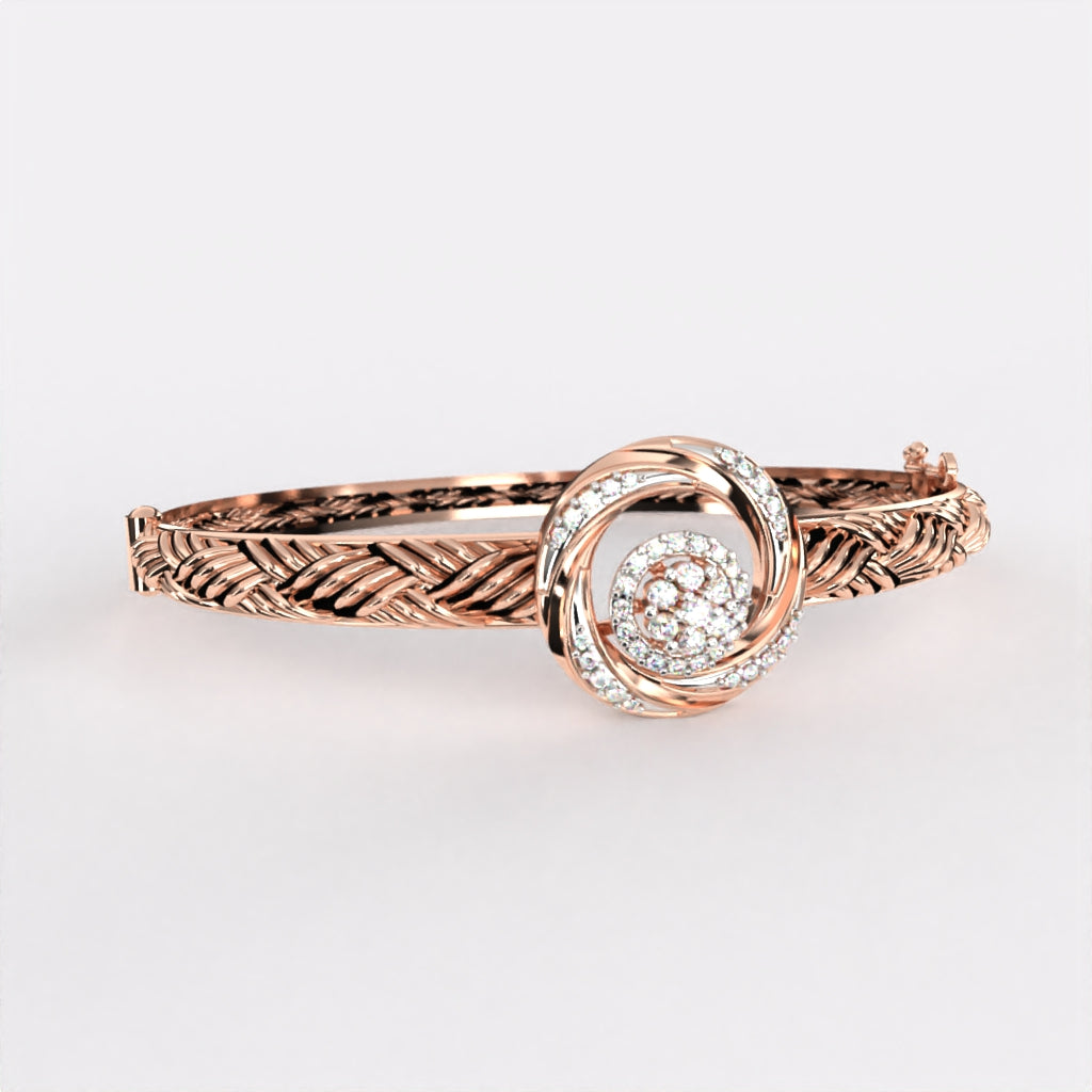 Circular Floret Diamond Bracelet