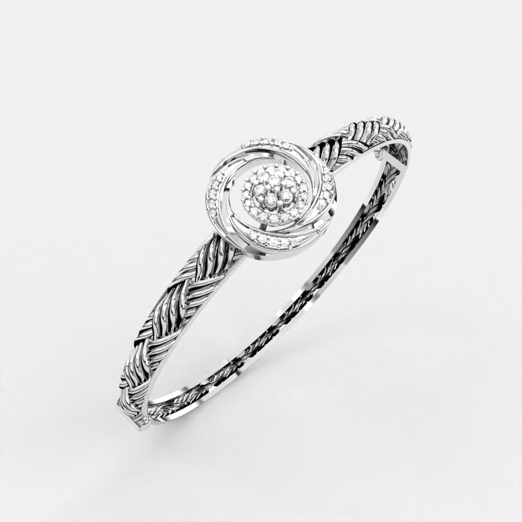 Circular Floret Diamond Bracelet