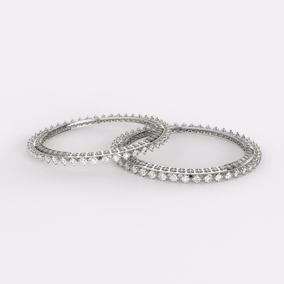 Classic 18k Gold Diamond Bangles